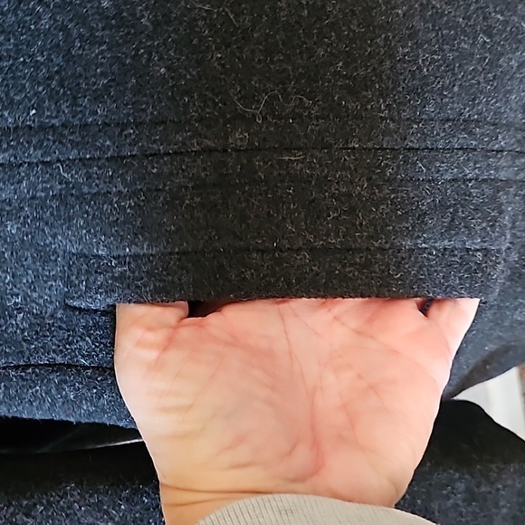 London Fog Wool Blend Black Pea Coat - Picture 6 of 12